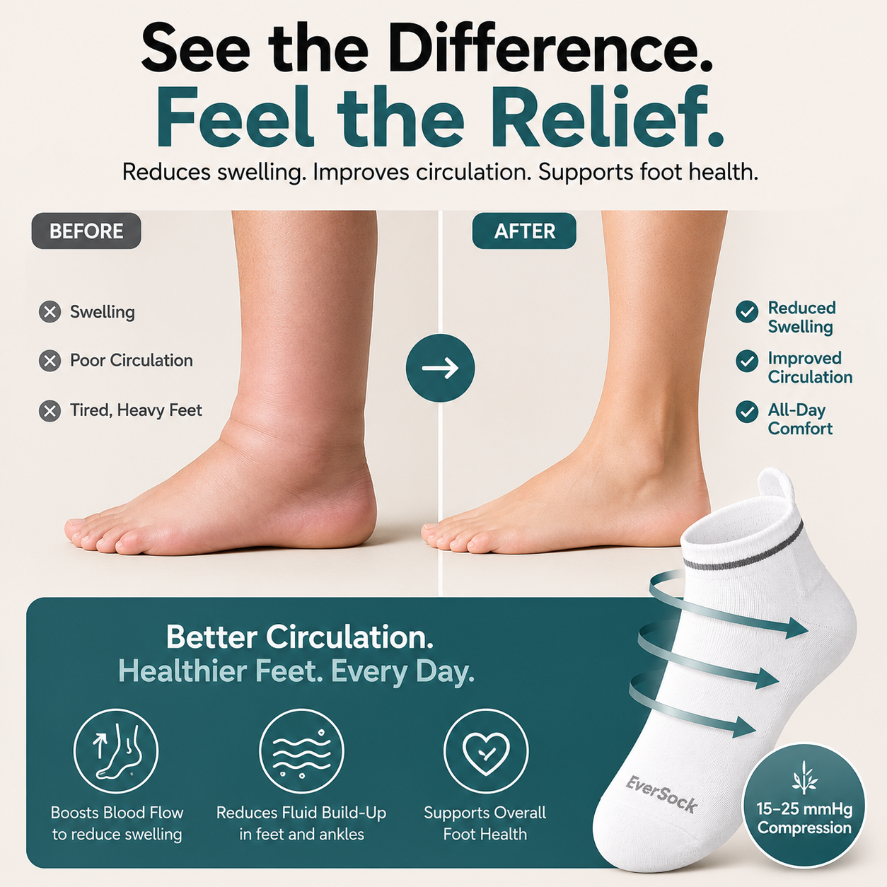 Eversock™ Bamboo Ankle Compression Socks