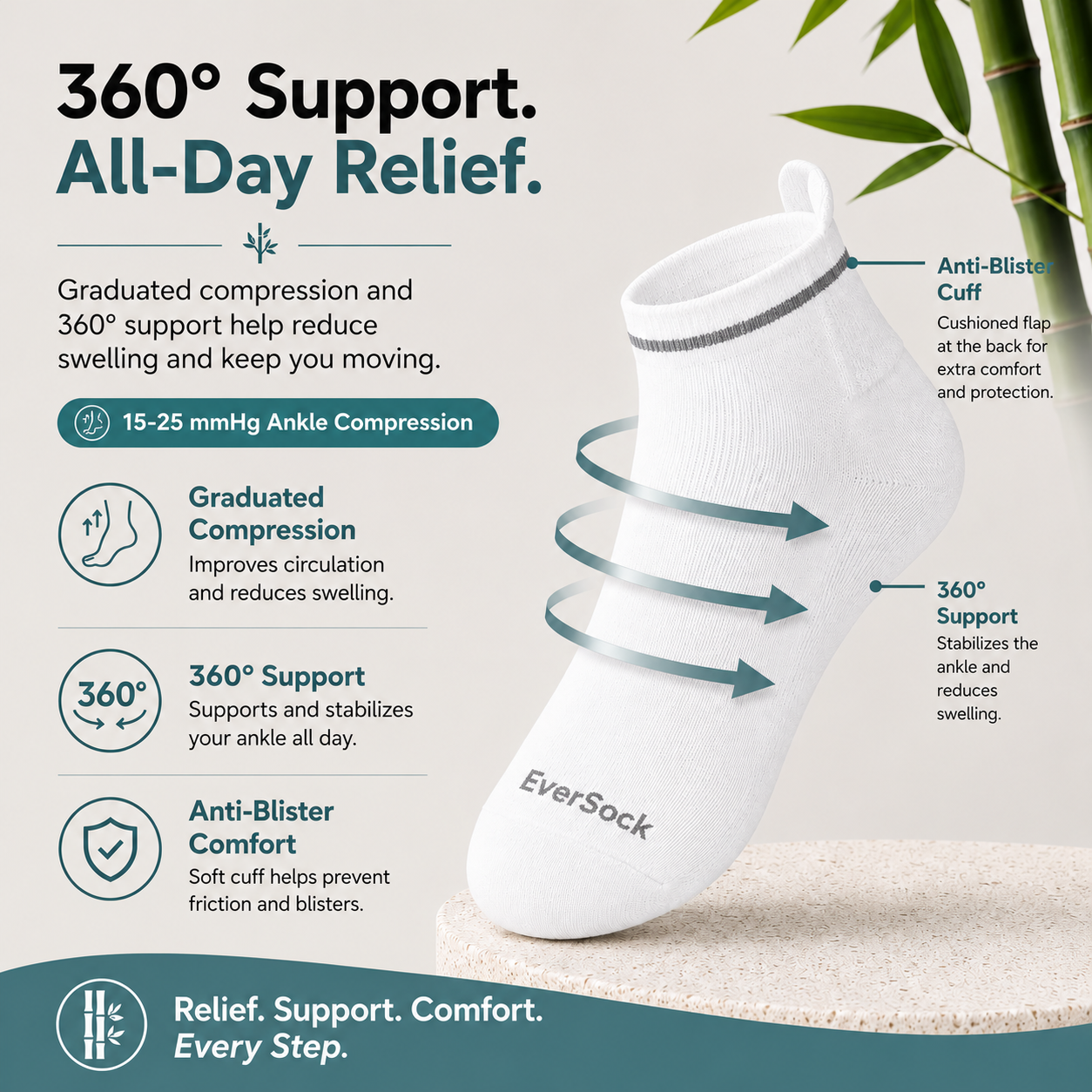 Eversock™ Bamboo Ankle Compression Socks